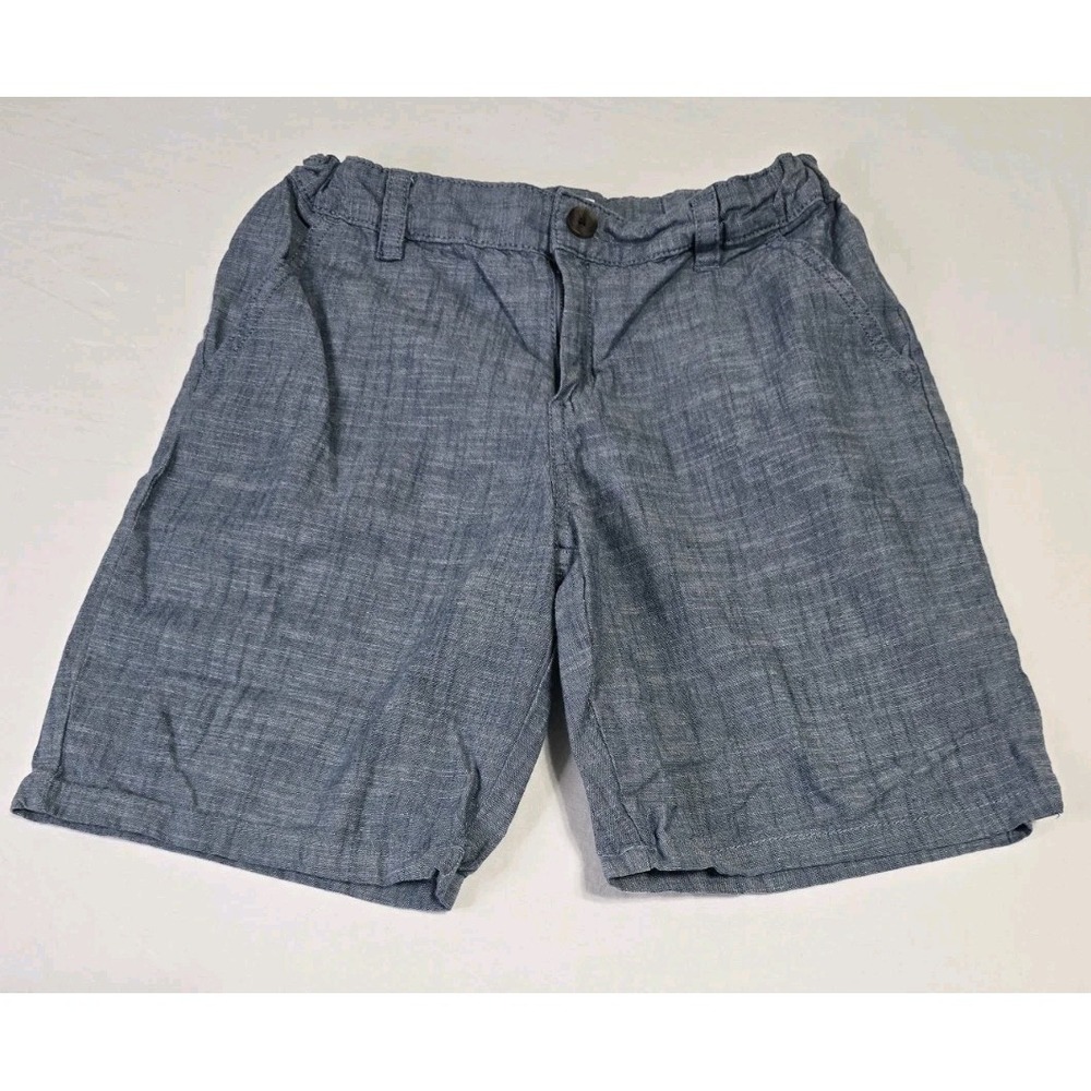 Cat + Jack Boy's Size 14 Shorts Blue Chambray Adjustable Waist Pockets